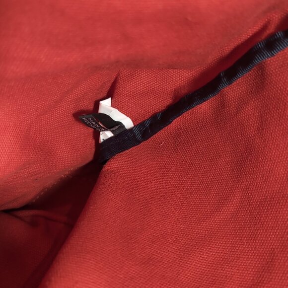 Tommy Hilfiger Tote Bag Matching Pouch Set Red Navy Blue Stripe Straps Large - Picture 7 of 13